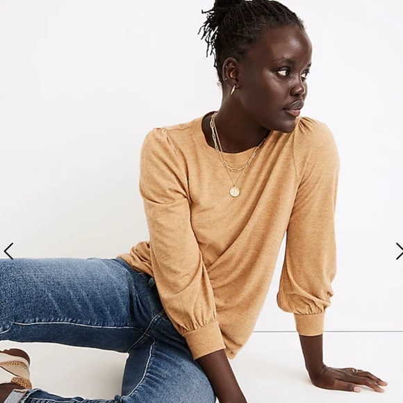 NWT Madewell AVRINA Top in Toffee Color - Picture 2 of 13